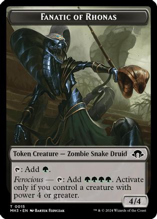 Fanatic of Rhonas // Energy Reserve Double-Sided Token (MH3-15 // 36)