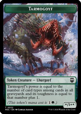 Tarmogoyf (Ripple Foil) // Saproling Double-Sided Token (M3C-22 // 21)