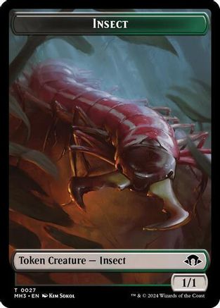 Eldrazi Spawn // Insect (0027) Double-Sided Token (MH3-2 // 27) (Foil)