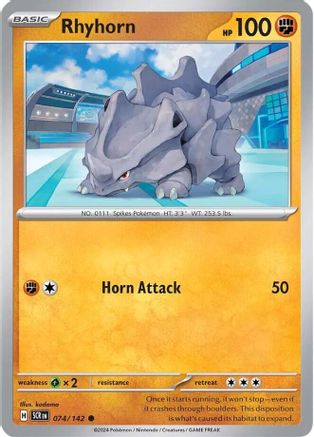 Rhyhorn (SCR-074) (Reverse Holofoil)
