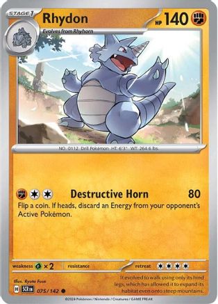 Rhydon (SCR-075) (Reverse Holofoil)