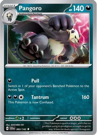 Pangoro (SCR-093) (Reverse Holofoil)