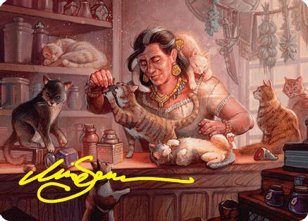 Cat Collector Art Card (1/54) (Gold-Stamped Signature) (ASFDN-001)
