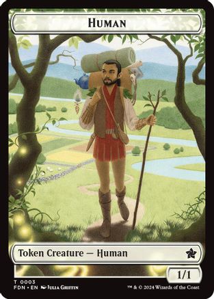 Human // Knight Double-Sided Token (FDN-3 // 4)