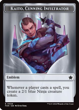 Emblem - Kaito, Cunning Infiltrator // Ninja Double-Sided Token (FDN-24 // 12)