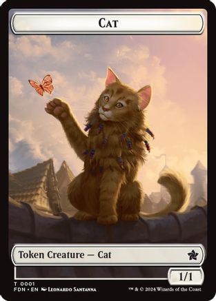 Cat (0001) // Cat (0002) Double-Sided Token (FDN-1 // 2) (Foil)
