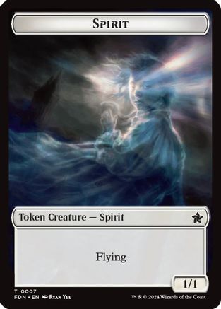 Spirit // Cat (0001) Double-Sided Token (FDN-1 // 7) (Foil)