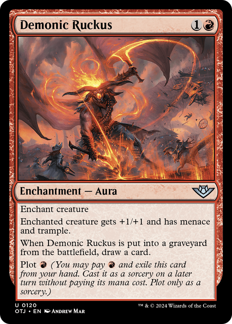 Demonic Ruckus (OTJ-120) (Foil)