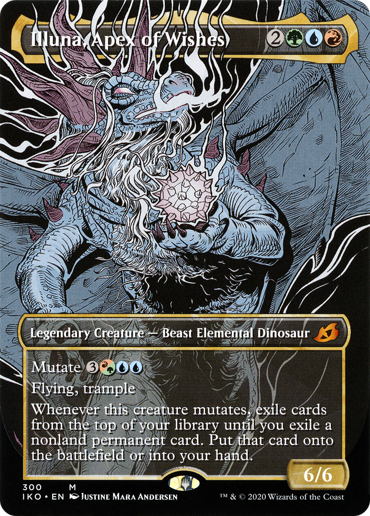 Illuna, Apex of Wishes (IKO-300) (Showcase) (Borderless) (Foil)