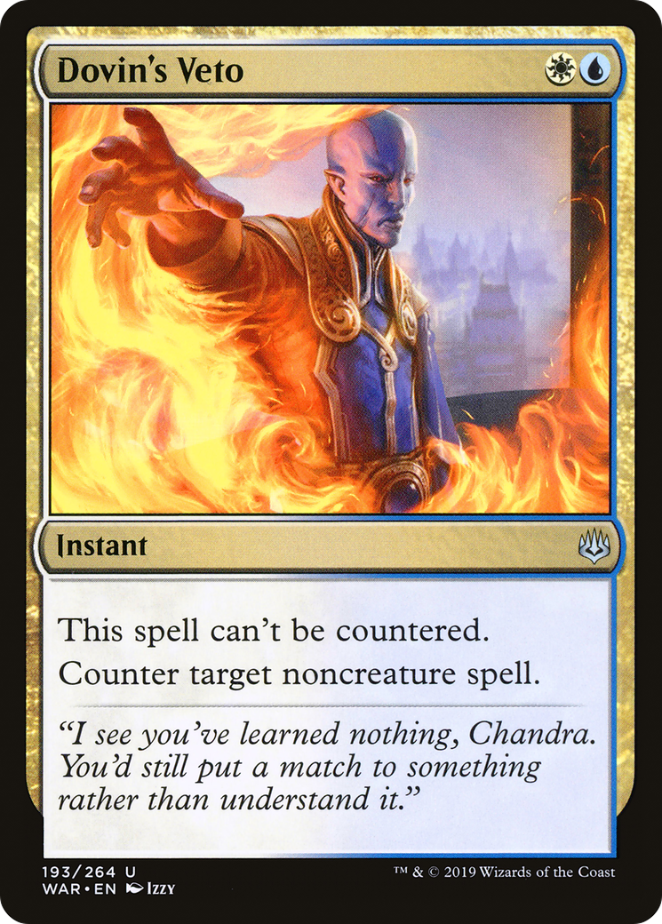 Dovin's Veto (WAR-193) (Foil)