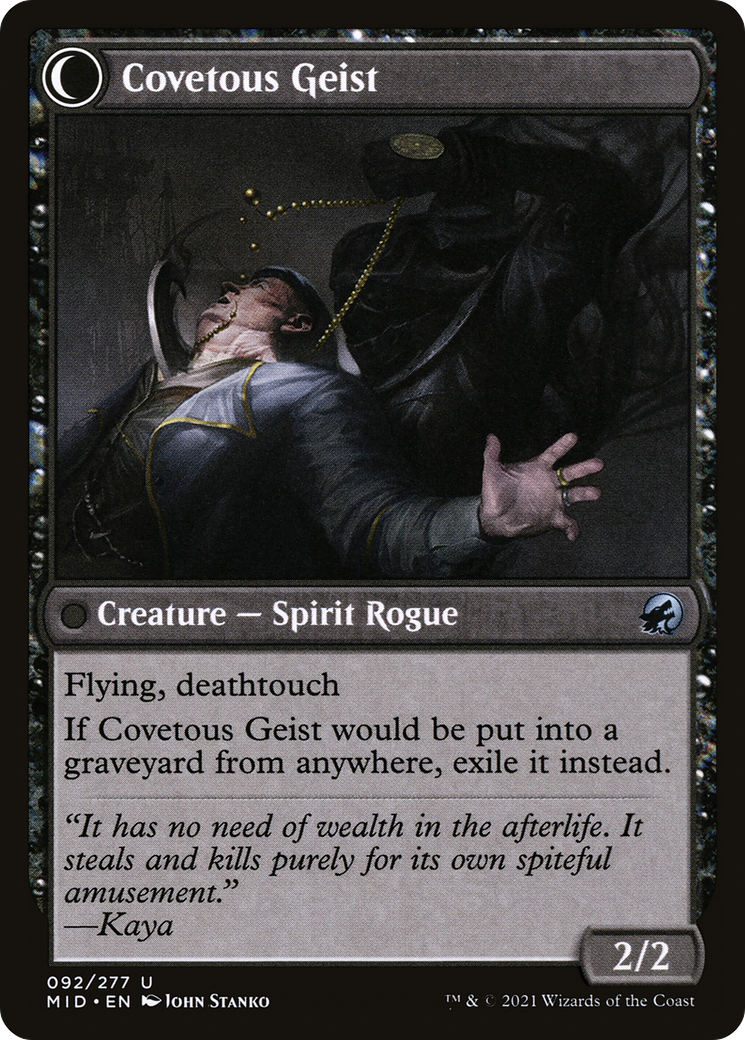 Covert Cutpurse // Covetous Geist (MID-092)