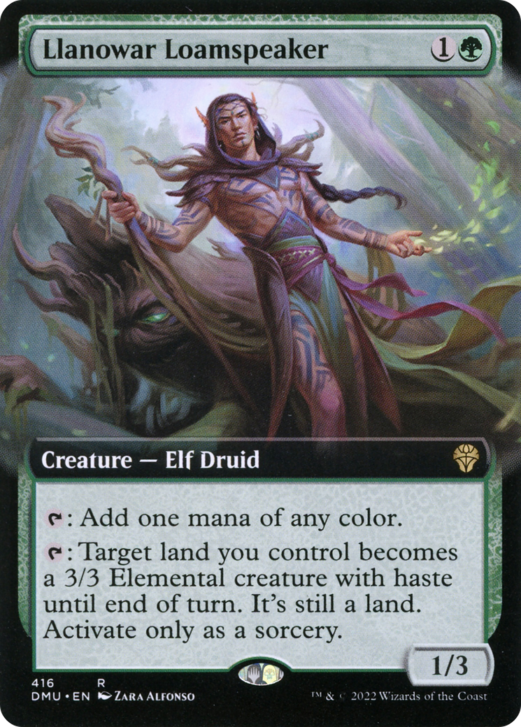 Llanowar Loamspeaker (DMU-416) (Extended Art) (Foil)