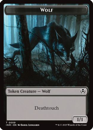 Wolf (0009) // Wolf (0018) Double-Sided Token (INR-9 // 18) (Foil)
