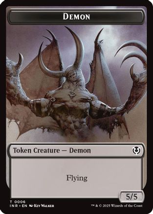 Demon // Human Cleric Double-Sided Token (INR-6 // 19) (Foil)