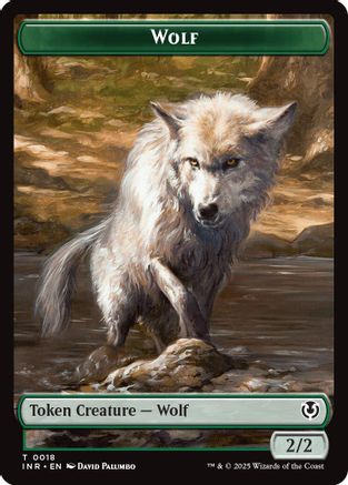 Wolf (0018) // Emblem - Arlinn, Embraces by the Moon Double-Sided Token (INR-18 // 23) (Foil)