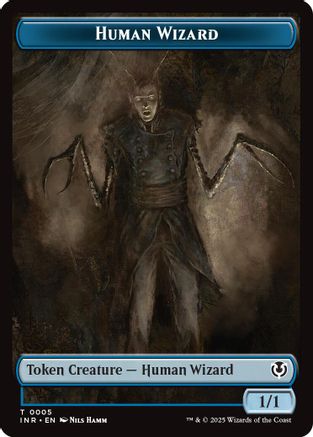 Human Wizard // Emblem - Jace, Unraveler of Secrets Double-Sided Token (INR-5 // 25) (Foil)