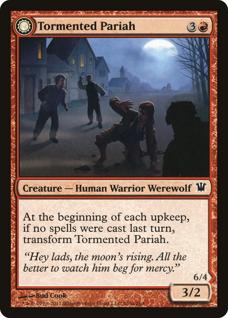 Tormented Pariah // Rampaging Werewolf (ISD-165) (Foil)