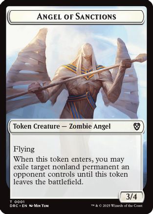 Angel of Sanctions // Zombie (0003) Double-Sided Token (DRC-1 // 3)