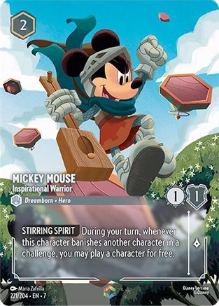 Mickey Mouse - Inspirational Warrior (Enchanted) (7-221) (Holofoil)