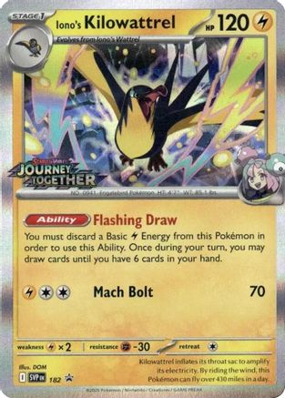 Iono's Kilowattrel (SVP-182) (Holofoil)