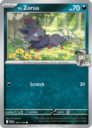 N's Zorua (JTG-097) (Reverse Holofoil)