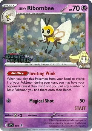 Lillie's Ribombee (Prerelease - Staff) (SVP-183) (Holofoil)
