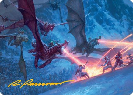 Dragonback Assault Art Card (22/54) (Gold-Stamped Signature) (AATDM-022)