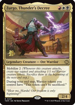Zurgo, Thunder's Decree (PRE-237) (Foil)