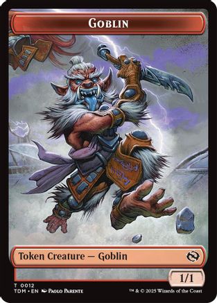 Goblin // Warrior Double-Sided Token (TDM-12 // 13)