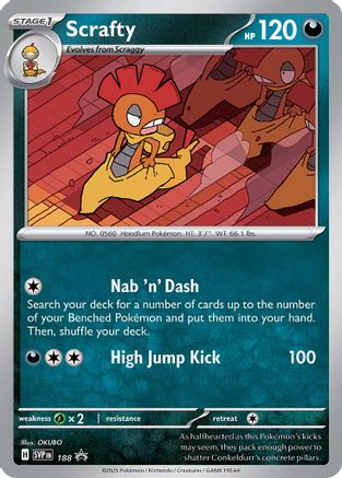 Scrafty (SVP-188) (Holofoil)