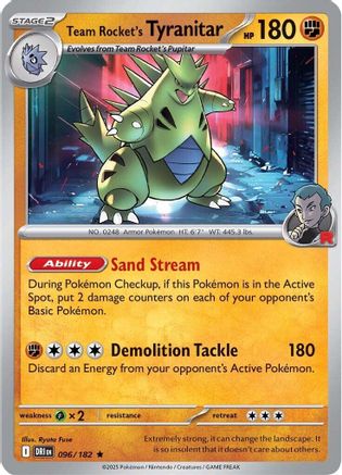 Team Rocket's Tyranitar (DRI-096) (Holofoil)