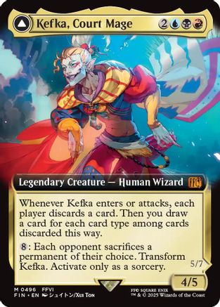 Kefka, Court Mage // Kefka, Ruler of Ruin (FIN-496) (Extended Art) (Foil)