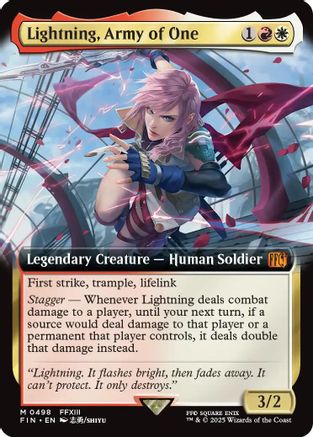Lightning, Army of One (FIN-498) (Extended Art) (Foil)