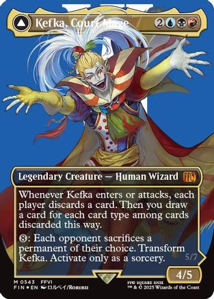 Kefka, Court Mage // Kefka, Ruler of Ruin (FIN-543) (Borderless) (Surge Foil)