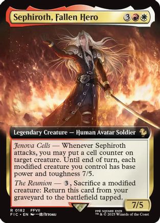 Sephiroth, Fallen Hero (Extended Art) (FIC-182) (Foil)