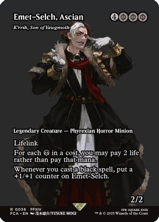 Emet-Selch, Ascian / K'rrik, Son of Yawgmoth (FCA-036) (Borderless)
