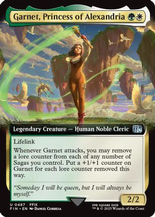 Garnet, Princess of Alexandria (Extended Art) (FIN-487) (Foil)