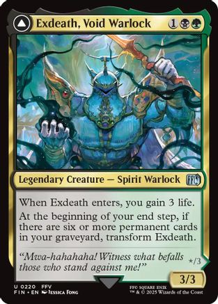 Exdeath, Void Warlock // Neo Exdeath, Dimension's End (FIN-220) (Foil)