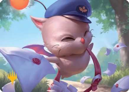 Delivery Moogle Art Card (Gold-Stamped Planeswalker Symbol) (AAFIN-001)