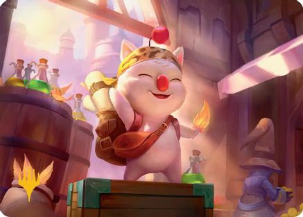 Stiltzkin, Moogle Merchant Art Card (Gold-Stamped Planeswalker Symbol) (AAFIN-003)