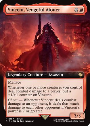 Vincent, Vengeful Atoner (Extended Art) (FIC-157) (Foil)