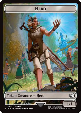 Hero (0002) // Wizard (0014) Double-Sided Token (FIN-2 // 14)