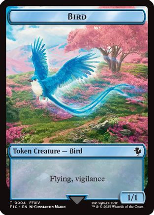 Bird // Hero (0029) Double-Sided Token (Surge Foil) (FIC-4 // 29)