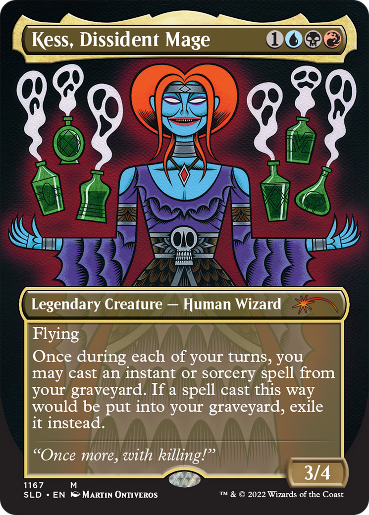 Kess, Dissident Mage (SLD-1167) (Borderless) (Foil)