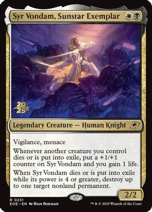 Syr Vondam, Sunstar Exemplar (PRE-231) (Foil)