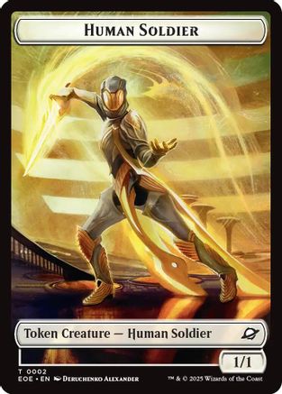 Human Soldier // Lander (0004) Double-Sided Token (EOE-2 // 4)