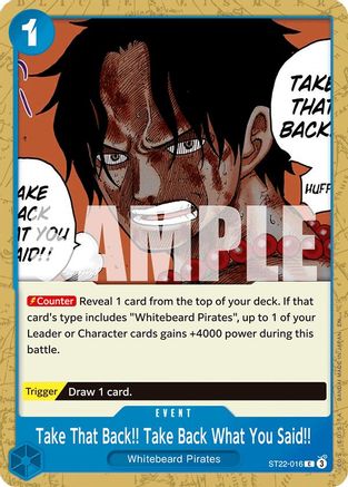 Take That Back!! Take Back What You Said!! (ST22-016)