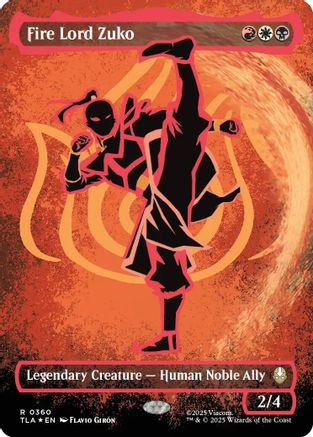 Fire Lord Zuko (Borderless) (Neon Ink Foil) (TLA-360)