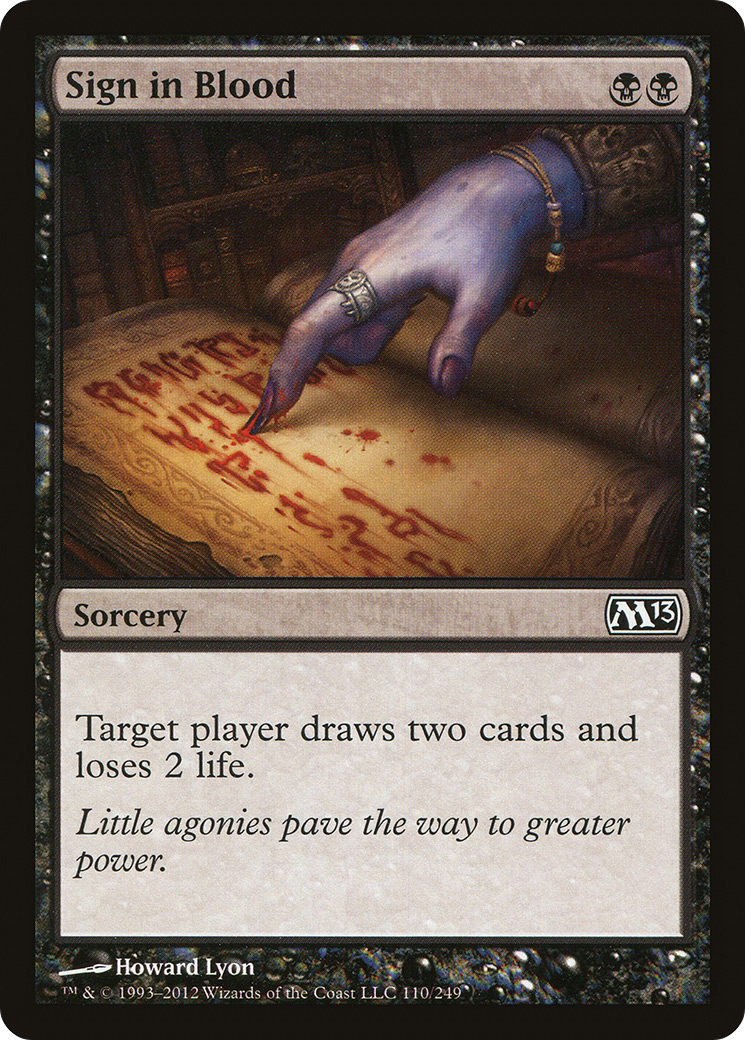 Sign in Blood (M13-110) (Foil)