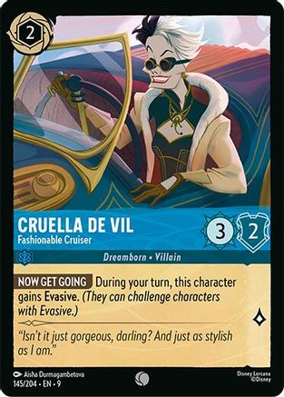 Cruella De Vil - Fashionable Cruiser (9-145) (Cold Foil)